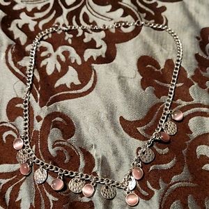 Light pink and silver necklace